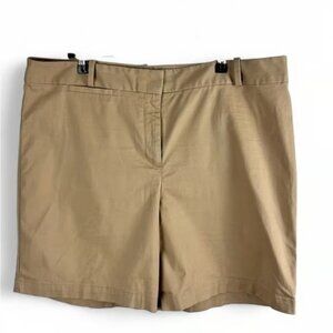Talbots Khaki Chino Shorts Size 16 Classic Minimalist Plus Size Sunmer